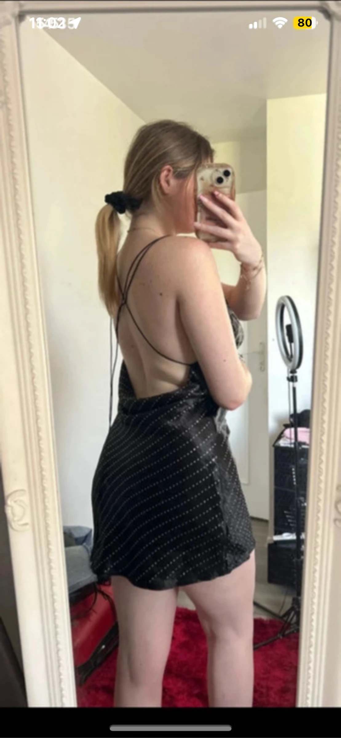 Robe dos nu à strass